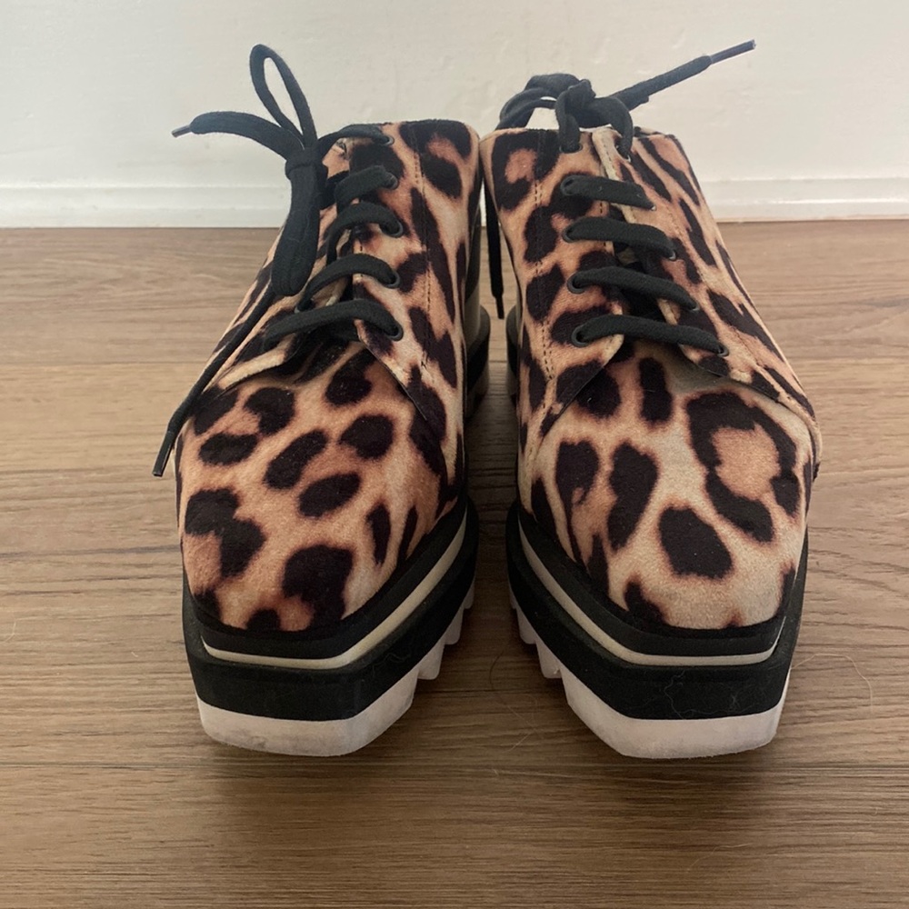 Stella McCartney Elyse leopard platform sneaker